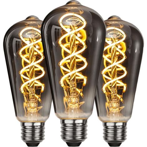 Ampoule filament décorative E27 4W – Lumière chaude 2700K – Économie d'énergie jusqu'à 90% – Lot de 3 pour chambre. café. restaurant (1/5)