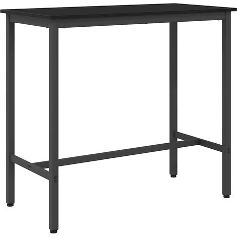table Chêne noir 100 x 50 x 90,5 cm Bois d'ingénierie et acier