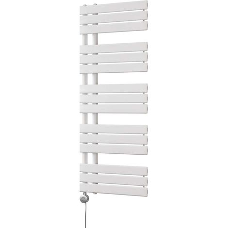 Tristan - White Electric Towel Rail H1292mm x W500mm 600w Thermostatic (1/3)