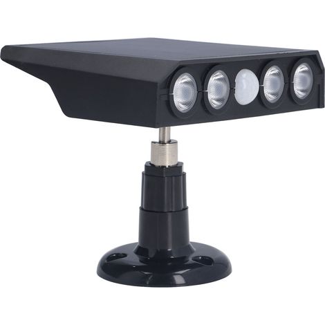 Lampes solaires LED extérieur mural, projecteur de jardin clôture couloir,仿caméra lampadaire, éclairage sécurité écoénergétique (avec batterie intégrée, lumière blanche 6000K) (1/5)