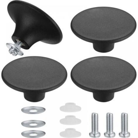 4 Pieces Pot Lid Knobs - Black, Pot Lid Handles, Universal Kitchen Stainless Steel Heat Resistant Pan Handle (1/5)