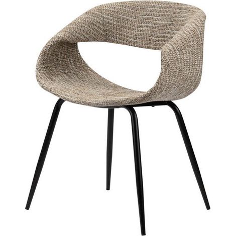 Bobochic – Lot de 2 chaises ISABELLE en tissu texturé – Structure MDF – Dossier plié – Hauteur d'assise 48cm – Charge max 120kg (1/5)