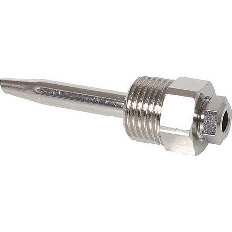 Doigt de gant en laiton chromé pour sonde de départ/sonde de chaudière, filetage mâle 1/2"