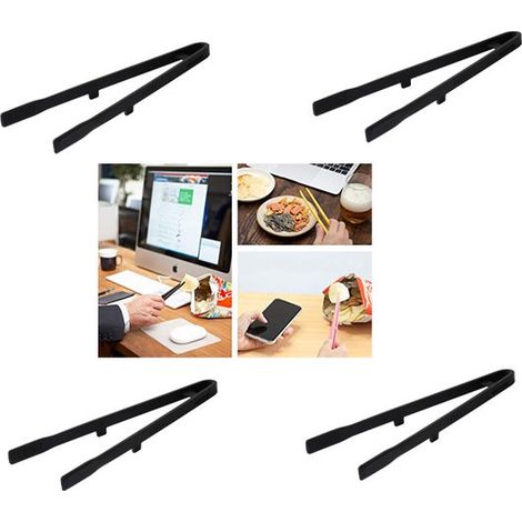 Set di 4 pinze da cucina in silicone. Pinze da cucina in silicone resistenti al calore, ideali per friggere bistecche, raccogliere pane e dolci e molto altro. (1/5)