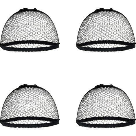 Filet à cheveux comme capuchon de base pour perruques, fabriqué à partir de nylon élastique (beige) et de maille élastique (noir) pour les perruques de tous les jours et le carnaval, (1/5)