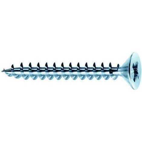 Vis Panelvit Tête cylindrique Pozidriv - Filetage total - Zingué Blanc - Ø6x50mm - Boite de 200 - PVACZP600500C8C (1/4)