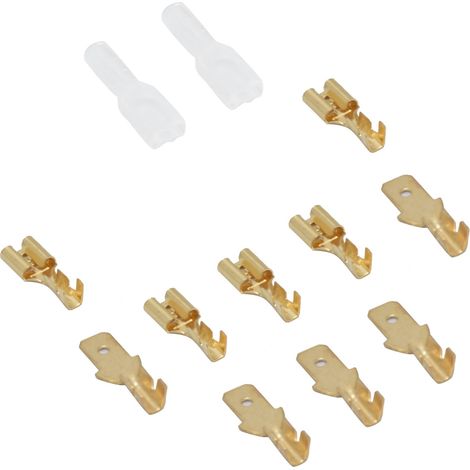 Connecteur à sertir mâle/femelle 4,8 mm avec manchons isolants électriques (accessoire) (1/5)