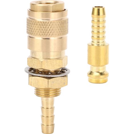 Adaptateur de gaz refroidi à l'eau, raccord rapide en laiton pour torche de soudage MIG/TIG PTA DB 6 mm/0,24 po (1/5)