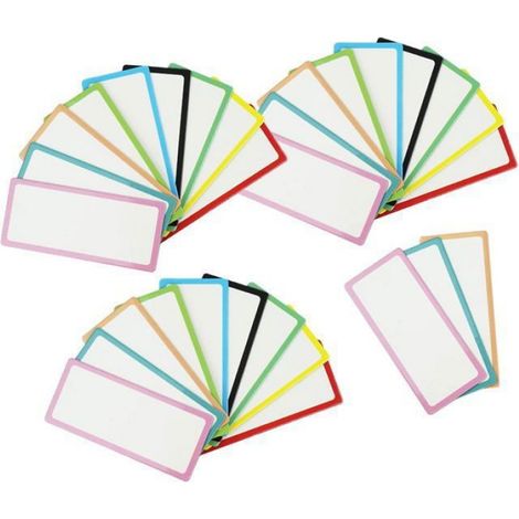 Etiquettes Magnétiques Effaçables À Sec - 5 cm x 10 cm - Réutilisables Pour Tableau Blanc Réfrigérateur Casier - 30 Pièces (1/5)