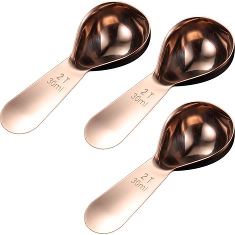 Cuillère À Café - En Acier Inoxydable 304 - Manche Court - Graduée - Pour Café Thé Sucre Épices - Lot De 3 (1/5)