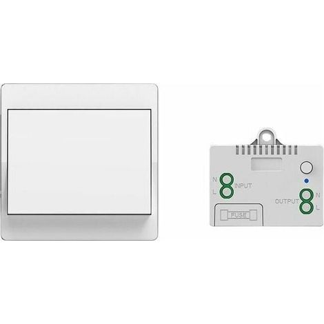 INHHUB Interrupteur sans fil autoalimenté, fonctionnant sans pile, télécommande pour lumières et appareils électriques, étanche et adapté à une utilisation dans la salle de bain, etc. (1/5)