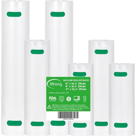 Sac Sous Vide Alimentaire - 28x500cm 2 Rouleaux - 20x500cm 2 Rouleaux - 15x500cm 2 Rouleaux - Sans BPA - Pour Scelleuse Sous Vide
