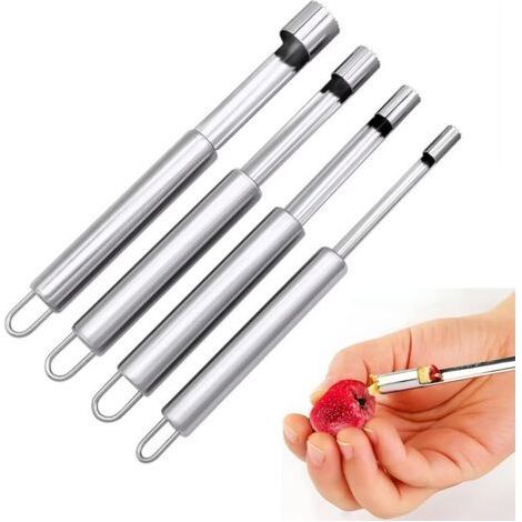 Apple Core Remover, 4 Pieces（4 Sizes） Apple Core Remover, Stainless Steel Apple Core Remover Tool with Serrated Blade for Home Kitchen (1/5)