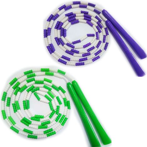Corde à Sauter - Perles Souples TPU - Câble Nylon Réglable - Pour Enfants Adultes Entraînement Fitness - Lot de 2 (1/5)