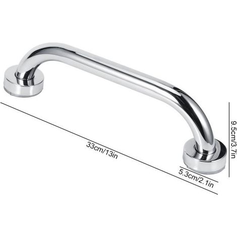 33cm Barre de Main de Baignoire en Acier Inoxydable Accoudoir à Poignée Antidérapante pour Enfants Personnes Âgées -QUT 127 (1/4)