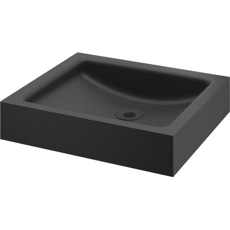 Lavabo da Appoggio - Rettangolare - 39,5 cm - Acciaio Inox Nero - UNITO
