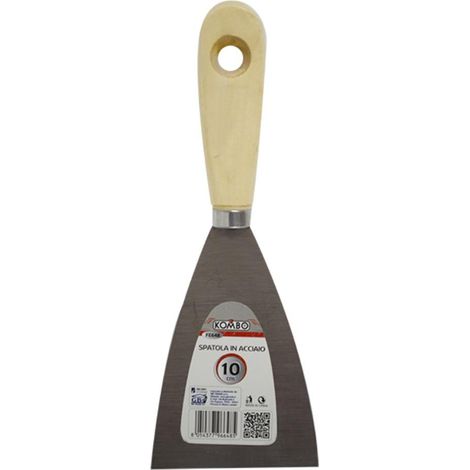 Spatola in Acciaio con Manico in Legno Larghezza: 100mm