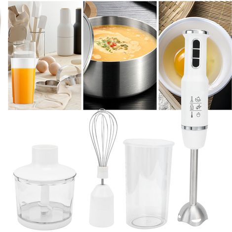 Robot culinaire portatif multifonctionnel, mixeur électrique, appareil pour aliments pour bébés, centrifugeuse, hachoir à viande, norme européenne 220V, blanc. (1/5)