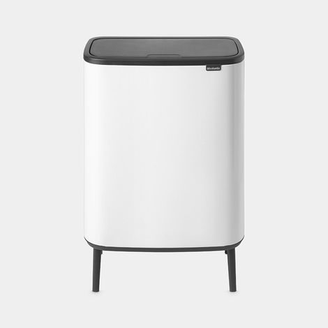 Brabantia Bo Touch Bin Hi Pattumiera, Metallo, Bianco, 2 x 30 Litri (1/5)