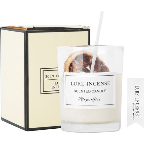 Bougie en Verre Portable avec Décoration - Parfum d'Aromathérapie pour Maison (1/5)
