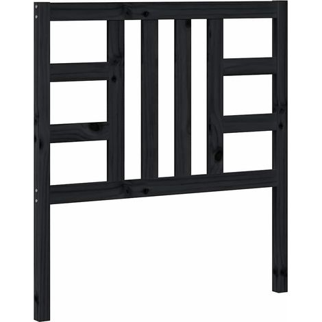 Maison Exclusive - Tête de lit Noir 96x4x100 cm Bois massif de pin (1/5)