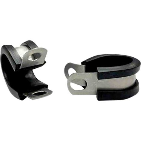Clip en P, Acier Inoxydable A2 304 Noir, Diamètre intérieur 13mm ( Prix pour Sachet de 20 )