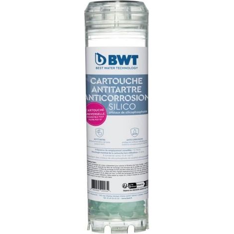 BWT – Lot de 3 cartouches filtrantes antitartre silicophosphate – Protection contre le calcaire et la corrosion – Compatible avec filtre standard 10'' (1/2)