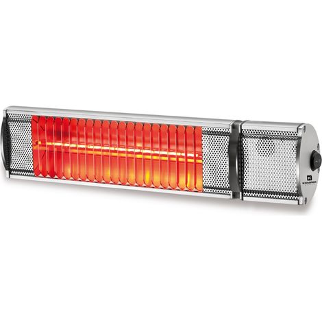 Kemper Soleado 1500W calefactor exterior plateado