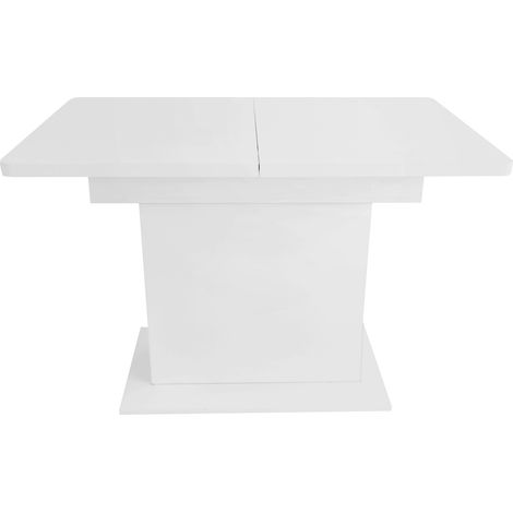 Ensemble salle à manger avec table extensible, 4 chaises en velours blanc et pieds métalliques (1/5)