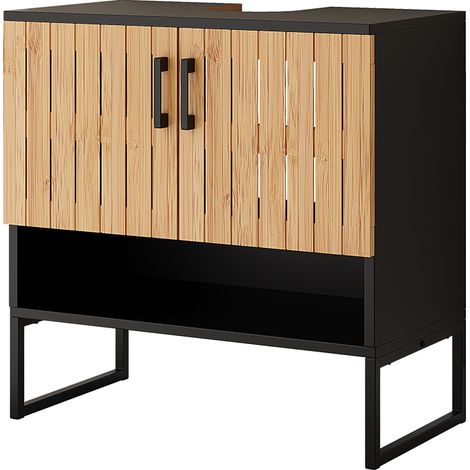Waschbeckenunterschrank Vayra, Bambus, 60 x 65.5 cm, Vicco