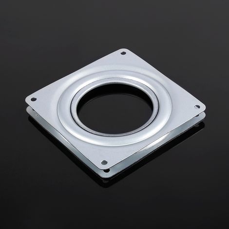 Plateau tournant carré 20 cm en acier galvanisé, socle rotatif 360° pour présentation, support d'exposition de bureau, outil de vitrine, base pivotante robuste (1/5)