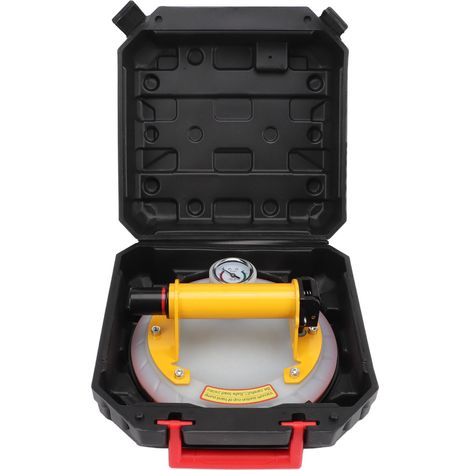 Ventouse de levage à pompe manuelle, triple ventouses silicone pour verre, carrelage, marbre et grandes dalles poignée robuste pour manutention de plaques lourdes. (1/5)