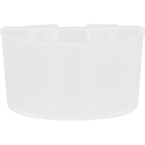 20 Pièces Mangeoire Oiseau Plastique, Bol Nourriture et Eau pour Perroquet, Kit Abreuvoir Cage, Blanc 9x6cm