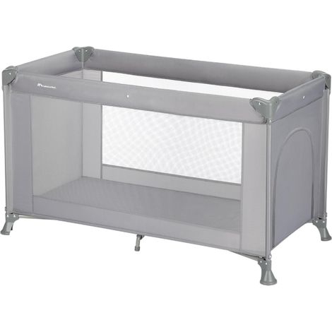 Bebeconfort Sweet Dreams Lettino da Campeggio per Bambini 0-3 anni (15 kg), Lettino Neonato da Viaggio Pieghevole Leggero, Materasso Imbottito, Finestra Laterale, Chiusura Compatta, Mineral Grey (1/5)