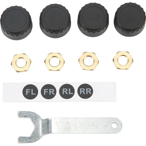 Qinlorgo Système de Surveillance de la Pression des Pneus, 4 Capteurs Externes Système de Surveillance Rapide de la Pression des Pneus TPMS RV