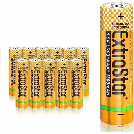 Pila Batteria LR03 AAA Mini Stilo 1,5V 1300mAh MN2400 Alcalina Confezione da 12 Pezzi (1/3)