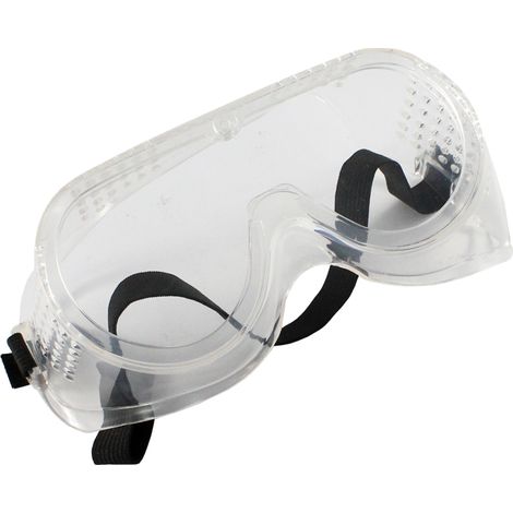 HOTECHE gafas proteccion plastico poros , Gafas protección de plástico con poros Fabricado en PVC con Poros Color Transparente Con goma de sujeción. (1/5)