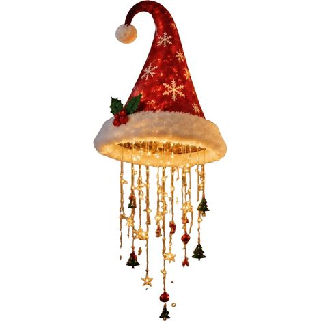 Chapeau Père Noël lumineux LED sequins – Style 3 (1/5)