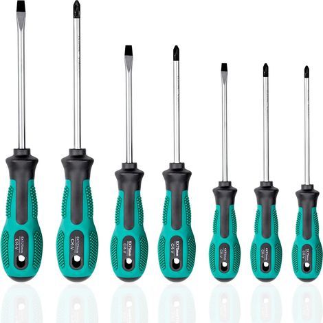 Set di 7 cacciaviti magnetici multiuso con 3 punte a taglio e 4 a croce (acciaio, viti) (1/5)