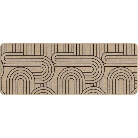 Tapis rectangulaire MODUL BLACK, 45 x 120 cm, tissé (1/2)