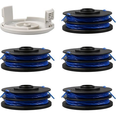 Bobine De Débroussailleuse - Nylon 1 5 Mm - Longueur 8 3 M - Compatible Ryobi RLT4027 RLT6130 - 5 Pièces Avec Couvercle (1/5)
