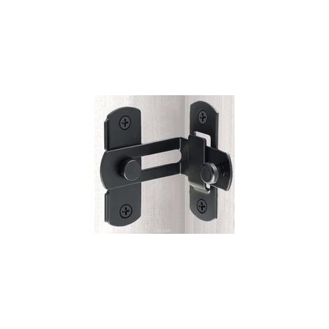 Loquet de porte extérieure, loquet de porte de grange, crochet de porte coulissante en acier inoxydable, verrou de porte coulissante, crochet de sécurité pour porte, fenêtre et armoire (90°, 10 cm, No (1/5)