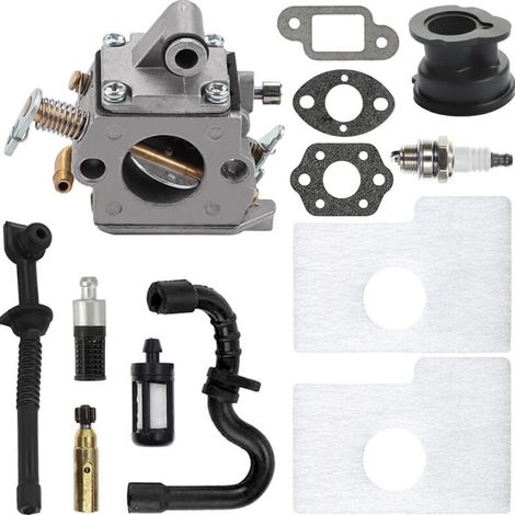 Carburatore per motosega Stihl MS170 MS180 017 018 ms170 ms 180 sostituisce C1Q-S57 C1Q-S57A C1Q-S57B 11301200603 con filtro aria, candela, filtro carburante, filtro olio - Crezuo