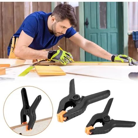 Lot de 10 pinces à ressort de 7,6 cm (3 pouces) - Pinces à ressort puissantes pour le travail du bois et la photographie (1/5)