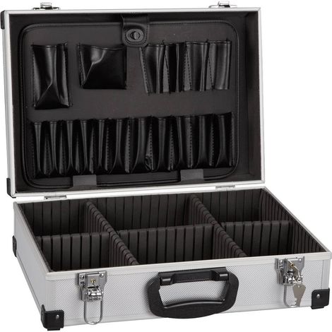 Alutec – Mallette à outils universelle aluminium 430 x 315 x 140 mm – Dimensions intérieures 410 x 280 x 120 mm – Pour espaces confinés (1/5)