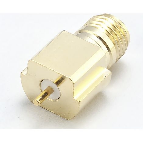 Connecteur coaxial RS PRO Femelle, Mâle Droit, raccordement A souder 50O Montage bord de carte ( Prix pour 1 )