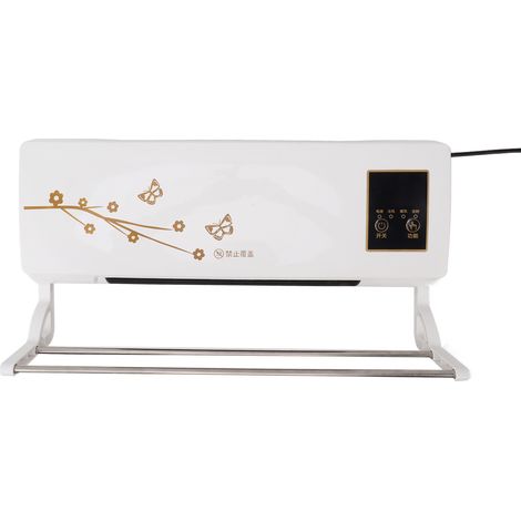 Chauffage électrique mural avec élément chauffant PTC, télécommande et étendoir à linge intégré pour chambre à coucher (220 V). (1/5)