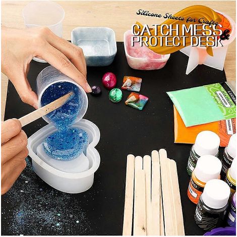 Lot de 3 sets de table imperméables en silicone (40 x 29,7 cm) pour plats et moules à pâtisserie. Protection thermique optimale. (1/4)