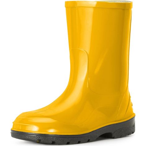 Ladeheid Chaussures en Caoutchouc imperméables Hautes pour Enfants - Bottes de Pluie pour garçons et Filles LA-939 (Jaune, 24 EU)