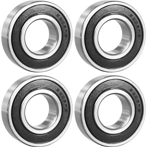 Rodamiento de bolas 6904-2RS (4 unidades, 20 x 37 x 9 mm), 6904-2RS 6900RS, sellado, de acero al carbono para maquinaria y herramientas (6904RS, 4 unidades)